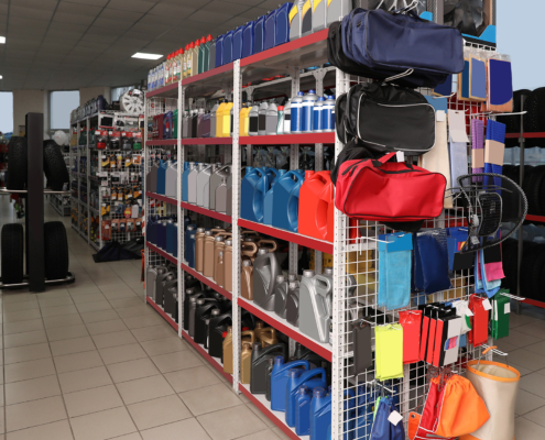 automotive products on shelf